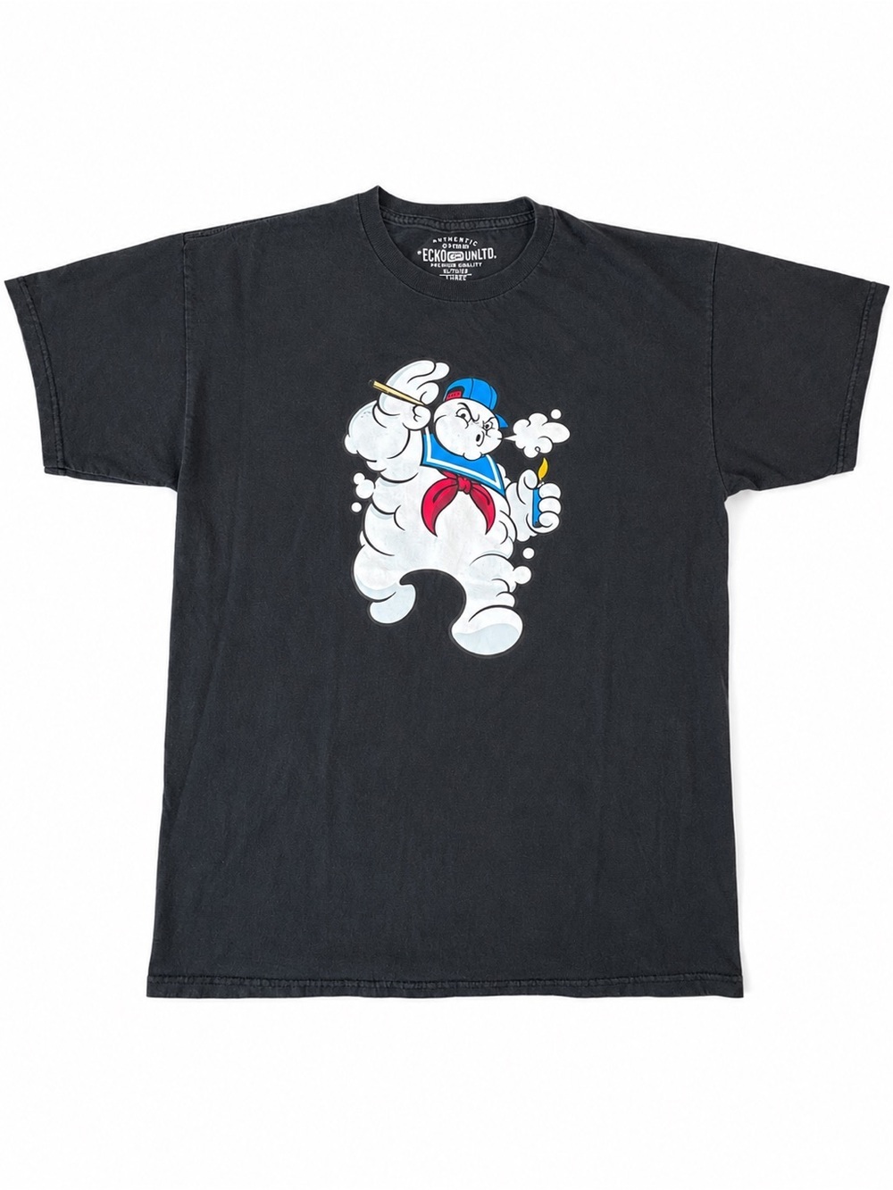 Ecko Unltd Ghostbusters Stay Puft Marshmallow Man Graphic Tee Large